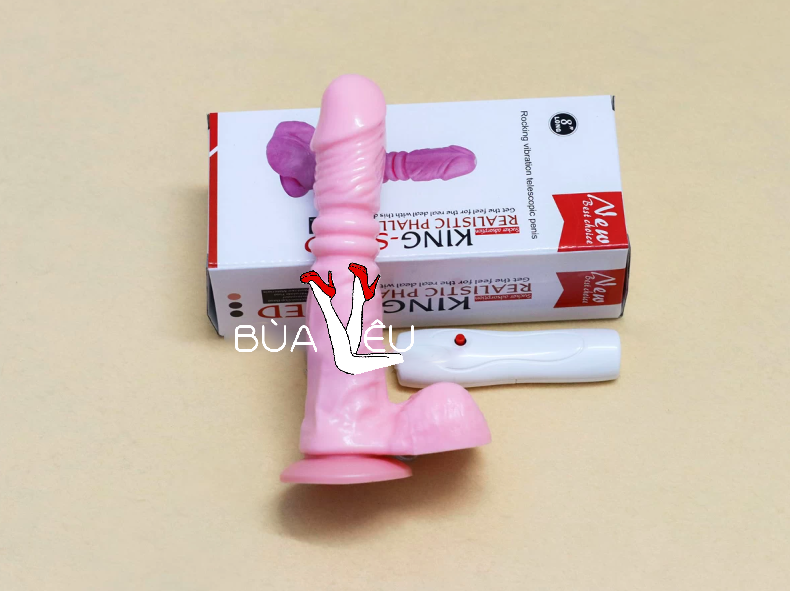 Dương vật giả có đế King Size rung thụt