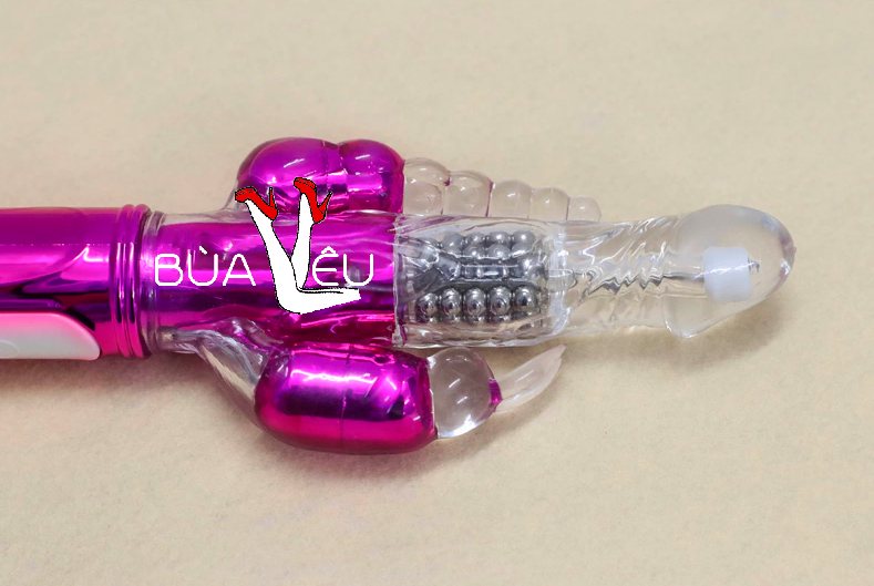 Dương vật giả 3 đầu Libo rung-xoay bi pin sạc