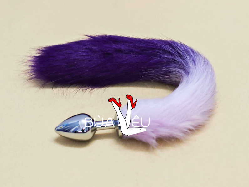 Đồ chơi kích hậu đuôi chồn tím inox loại tốt