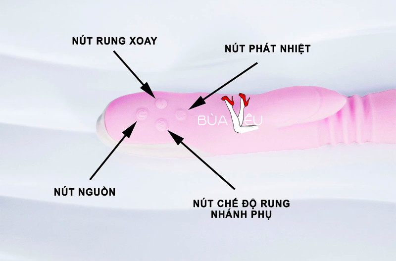Dương vật giả rung thụt, phát nhiệt có gai Fanala