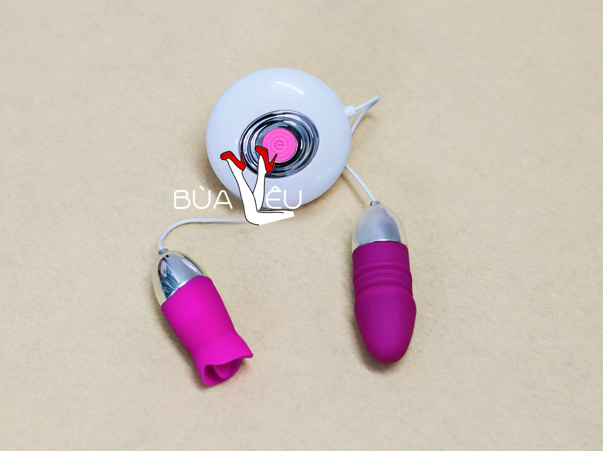 Trứng rung tình yêu mini 2 đầu Vibrating