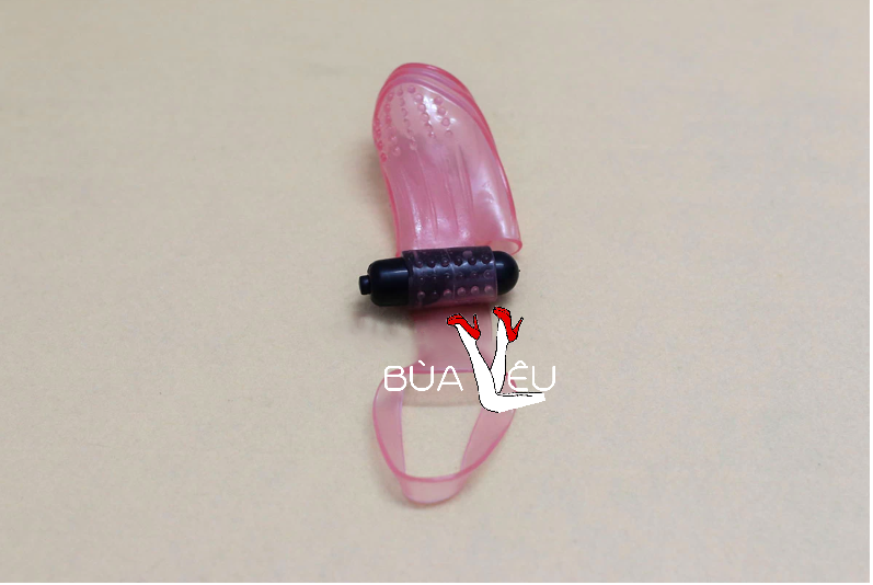 Bao silicone có rung đeo ngón tay kích thích vùng kín