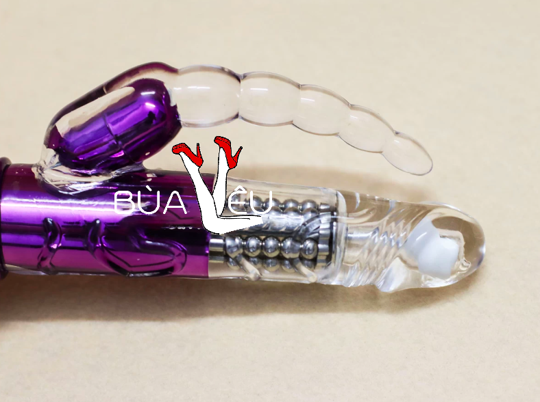 Dương vật giả 2 nhánh Loveaider rung xoay 4 chế độ