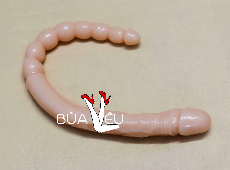 Dương vật giả silicon 2 đầu thủ dâm âm đạo và hậu môn