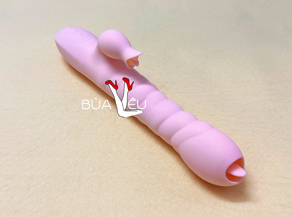 Lưỡi masage điểm G Sweet rung thụt, phát nhiệt pin sạc