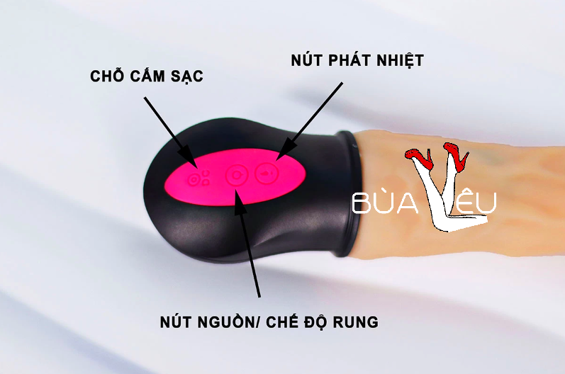 Dương vật giả 12 chế độ rung XL-911 phát nhiệt pin sạc
