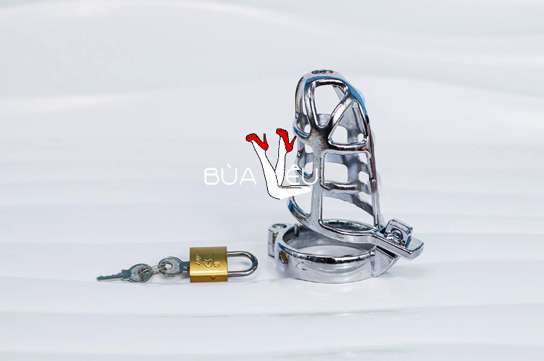 Vòng đeo dương vật Inox có móc khóa