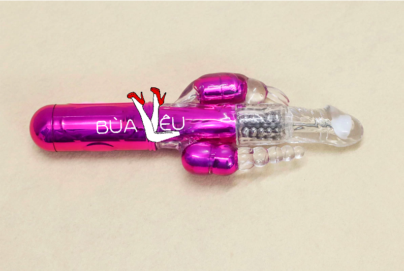 Dương vật giả 3 đầu Libo rung-xoay bi pin sạc