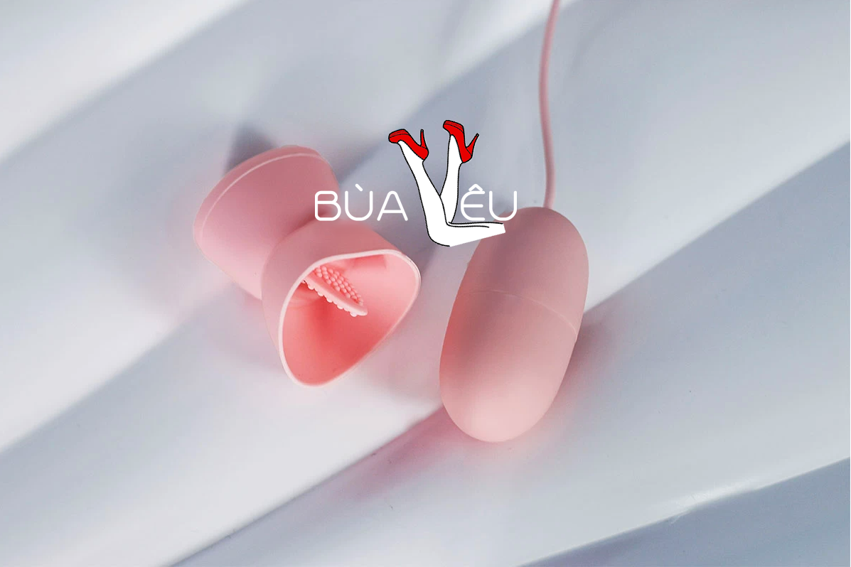 Trứng rung tình yêu 2 đầu kèm lưỡi liếm