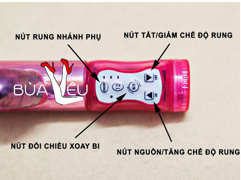 Dương vật giả rung xoay bi đầu cong 12 chế độ