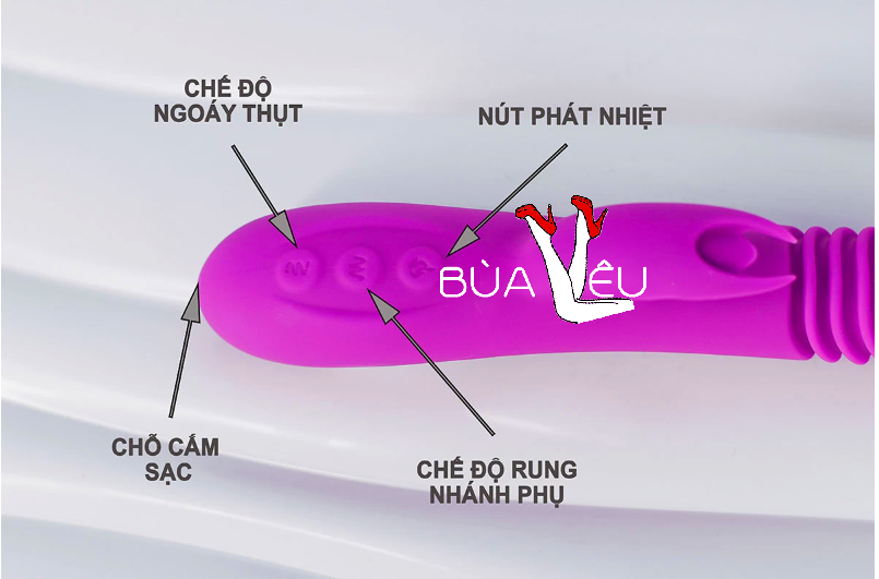 Dương vật giả rung thụt tự động Ella pin sạc phát nhiệt