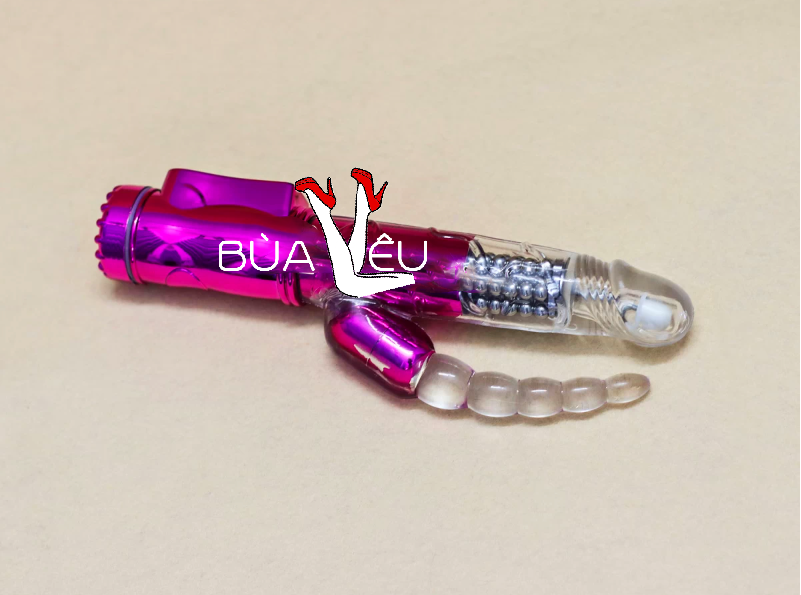 Dương vật giả 2 nhánh Loveaider rung xoay 4 chế độ