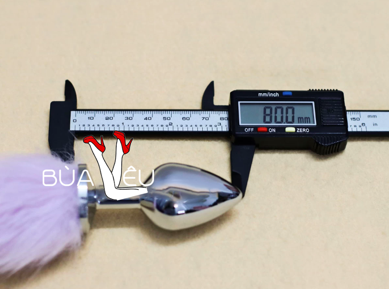 Đồ chơi kích hậu đuôi chồn tím inox loại tốt