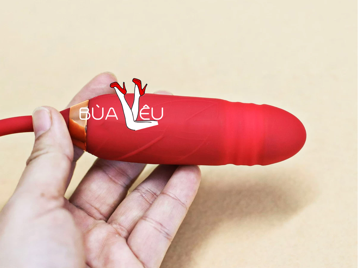 Trứng rung hoa hồng hai đầu lưỡi liếm và trứng rung thụt