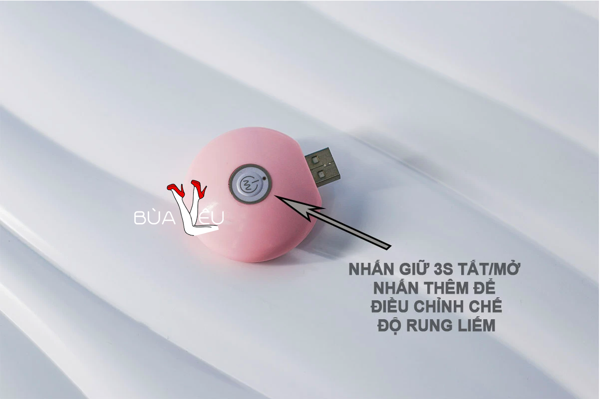 Trứng rung tình yêu 2 đầu kèm lưỡi liếm