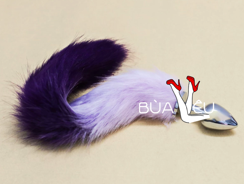 Đồ chơi kích hậu đuôi chồn tím inox loại tốt