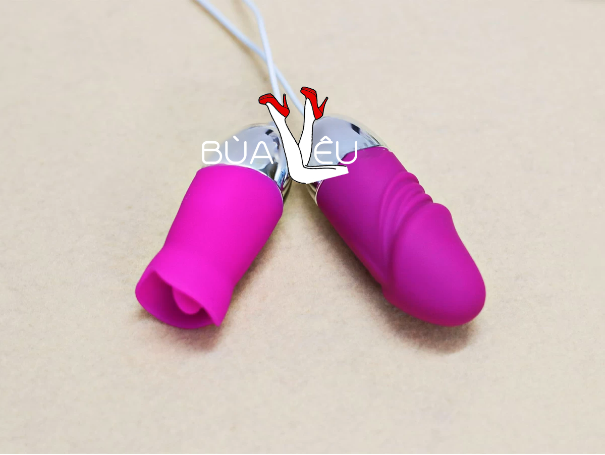 Trứng rung tình yêu mini 2 đầu Vibrating
