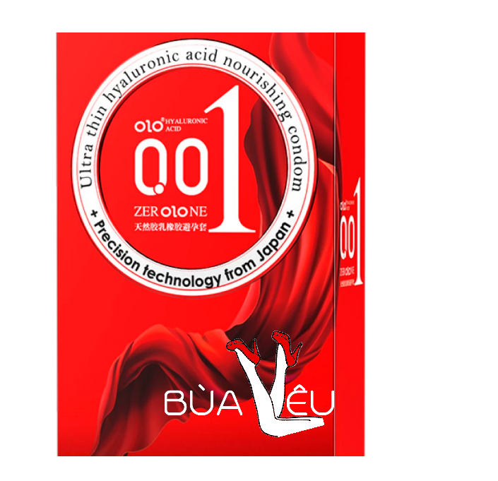 Bao cao su OLO Thin 001 Square Red gai nổi đặc biệt, siêu mỏng