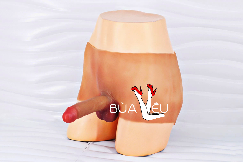 Quần silicon gắn dương vật giả đặc ruột dành cho les