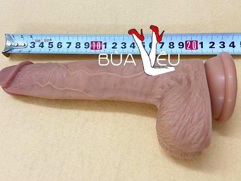 Dương vật giả có đế Yeain Real Dildo rung, thụt phát nhiệt