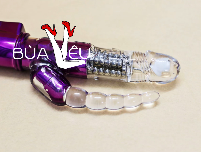 Dương vật giả 2 nhánh Loveaider rung xoay 4 chế độ