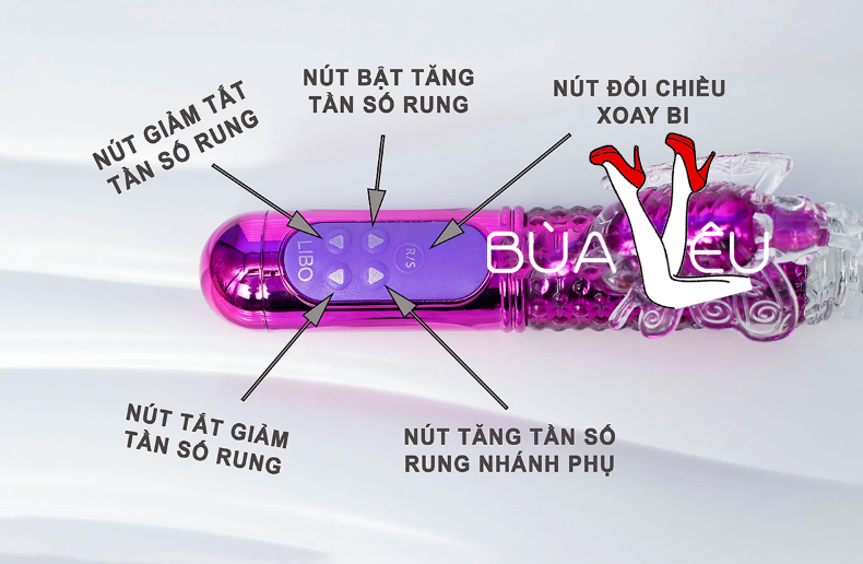 Dương vật giả đa năng Libo hàng thật pin sạc