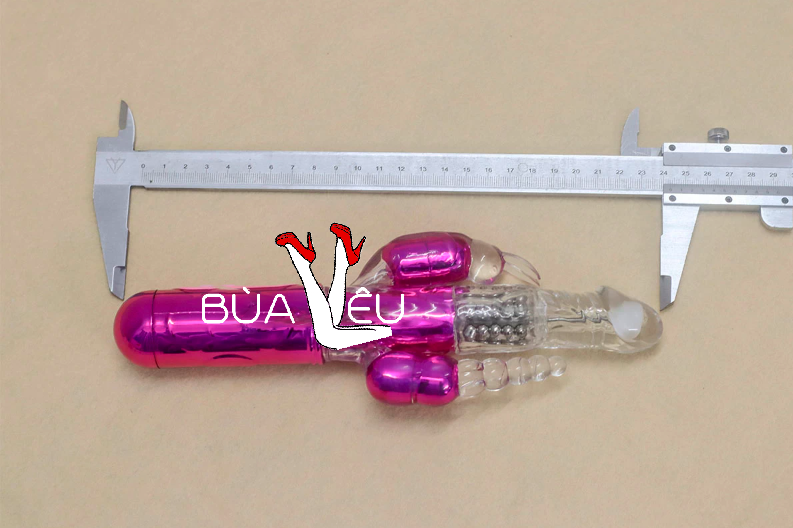 Dương vật giả 3 đầu Libo rung-xoay bi pin sạc