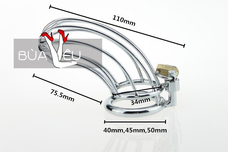 Dụng cụ bạo dâm khóa dương vật inox