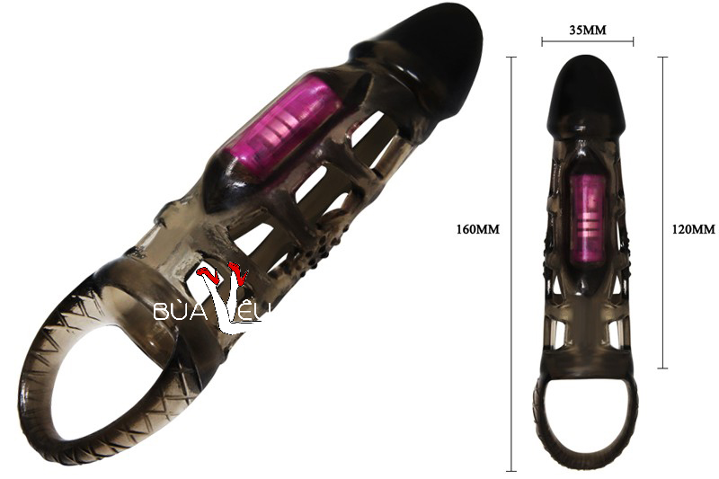 Bao cao su donzen lưới MEN Extender có quai đeo thân rung