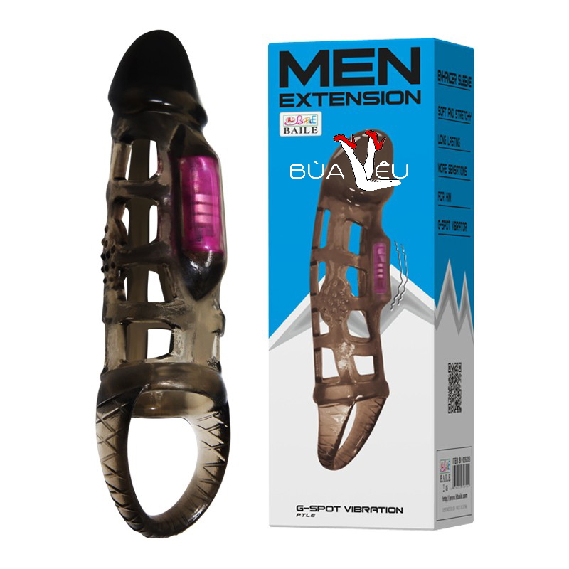 Bao cao su donzen lưới MEN Extender có quai đeo thân rung