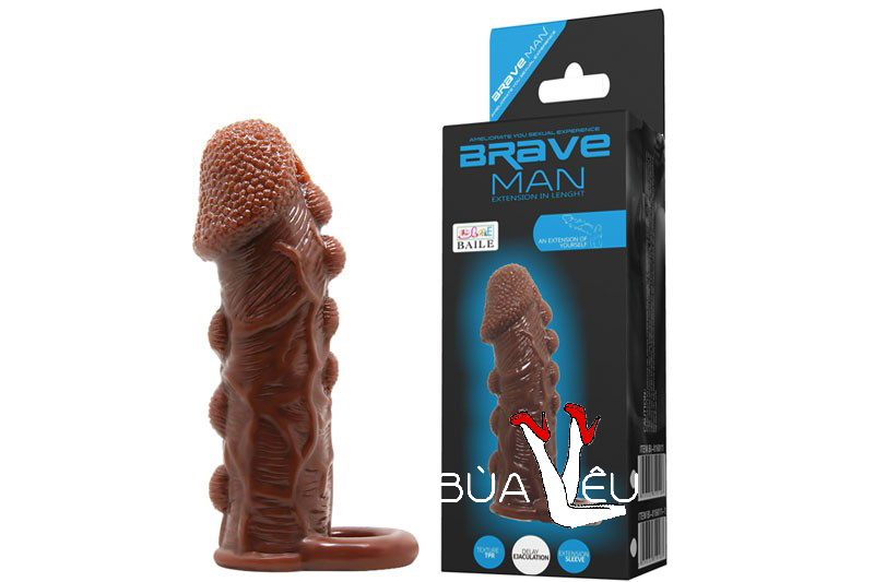 Bao cao su donzen bi Brave Man có quai đeo da nâu