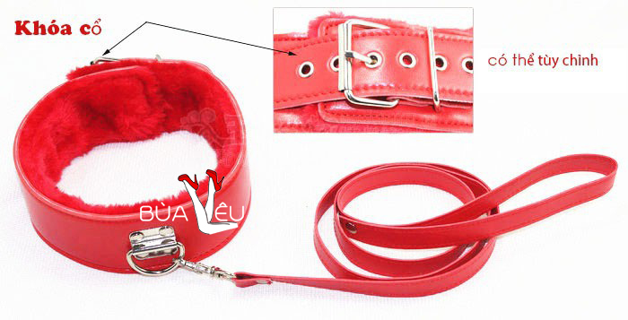 Bondage khóa cổ chất liệu da