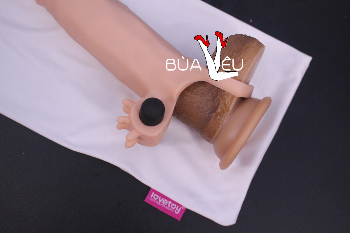 Bao cao su đôn dên có quai đeo Lovetoy X-Tender rung gốc