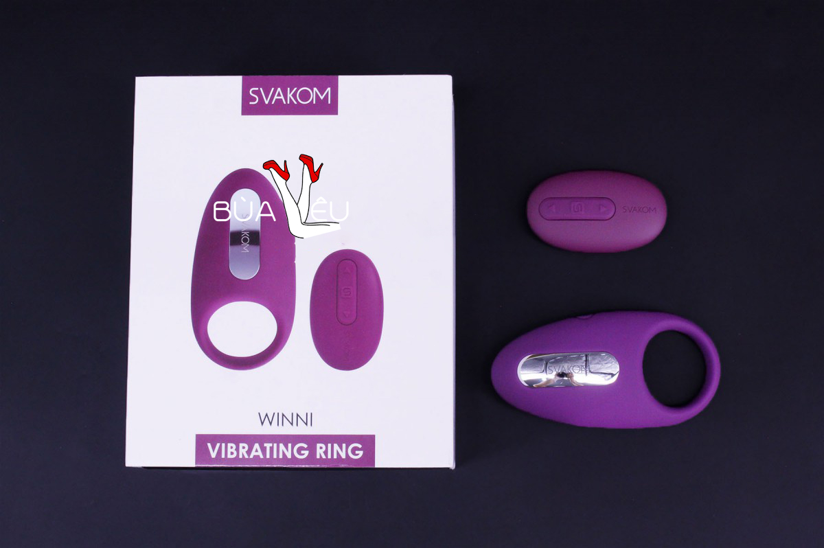 Vòng đeo dương vật pin sạc Svakom Winni rung 6 chế độ hàng USA