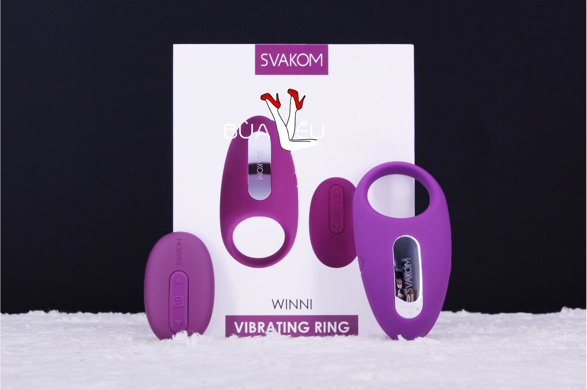 Vòng đeo dương vật pin sạc Svakom Winni rung 6 chế độ hàng USA