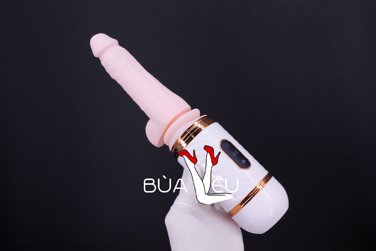 Dương vật giả Cyclone Fire có đế rung thụt điều chỉnh từ xa