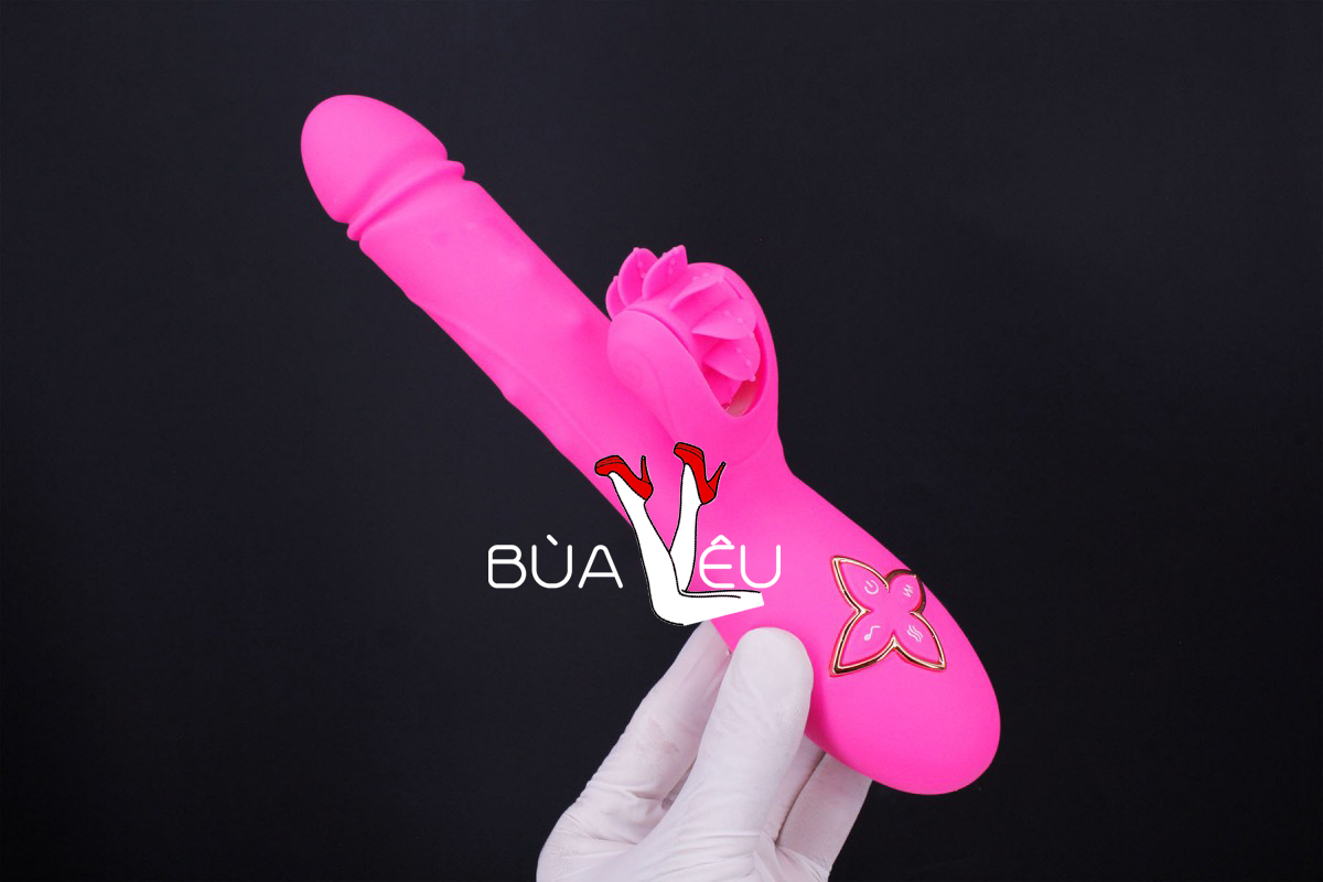 Dương vật giả lưỡi cao cấp Esther bi xoay Rung - Thụt