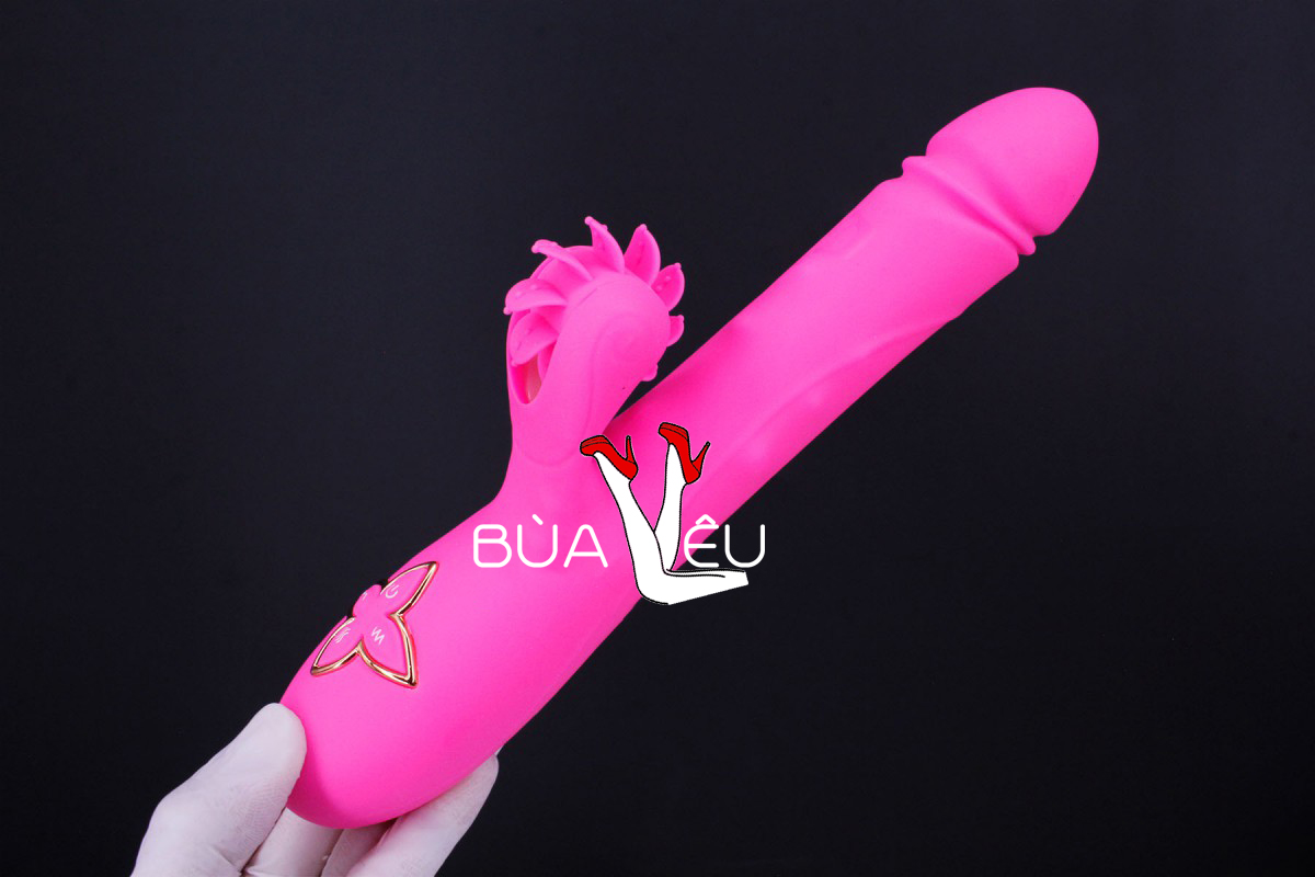 Dương vật giả lưỡi cao cấp Esther bi xoay Rung - Thụt