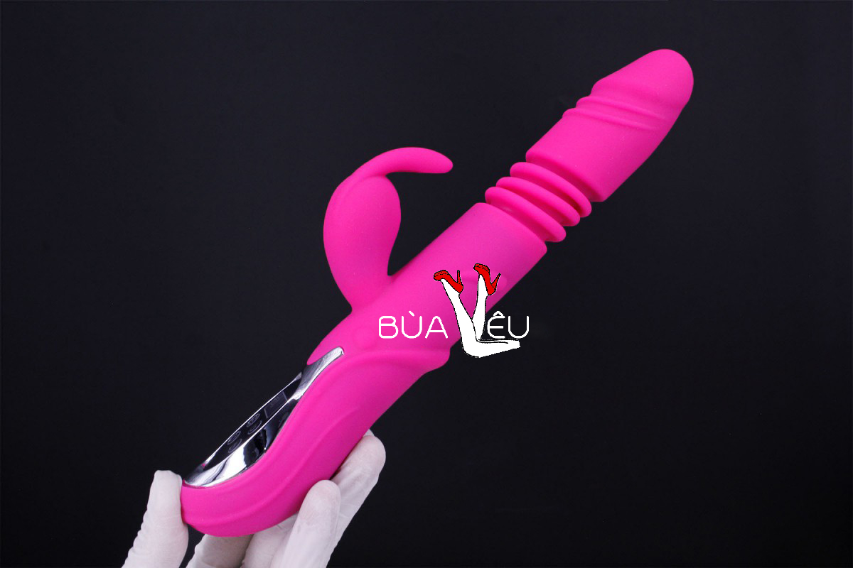 Dương vật giả đa năng Rabbit Vibrator rung, thụt, phát nhiệt