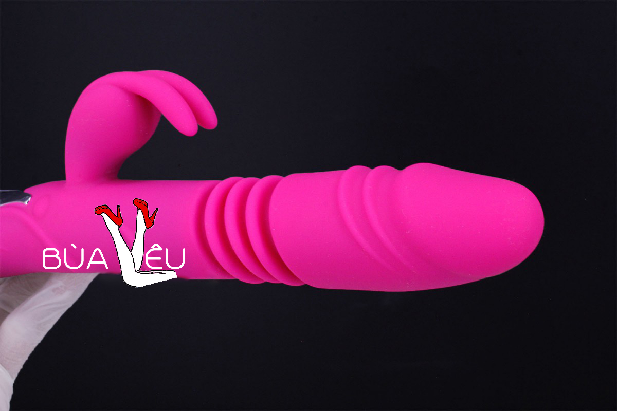 Dương vật giả đa năng Rabbit Vibrator rung, thụt, phát nhiệt