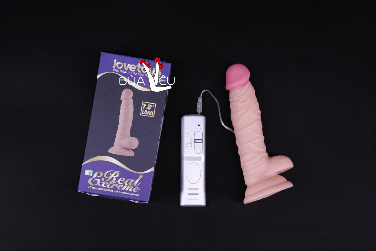 Dương vật giả có đế rung Lovetoy 7.5inch