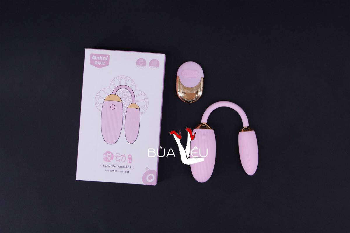Trứng rung 2 đầu Ankni điều khiển từ xa