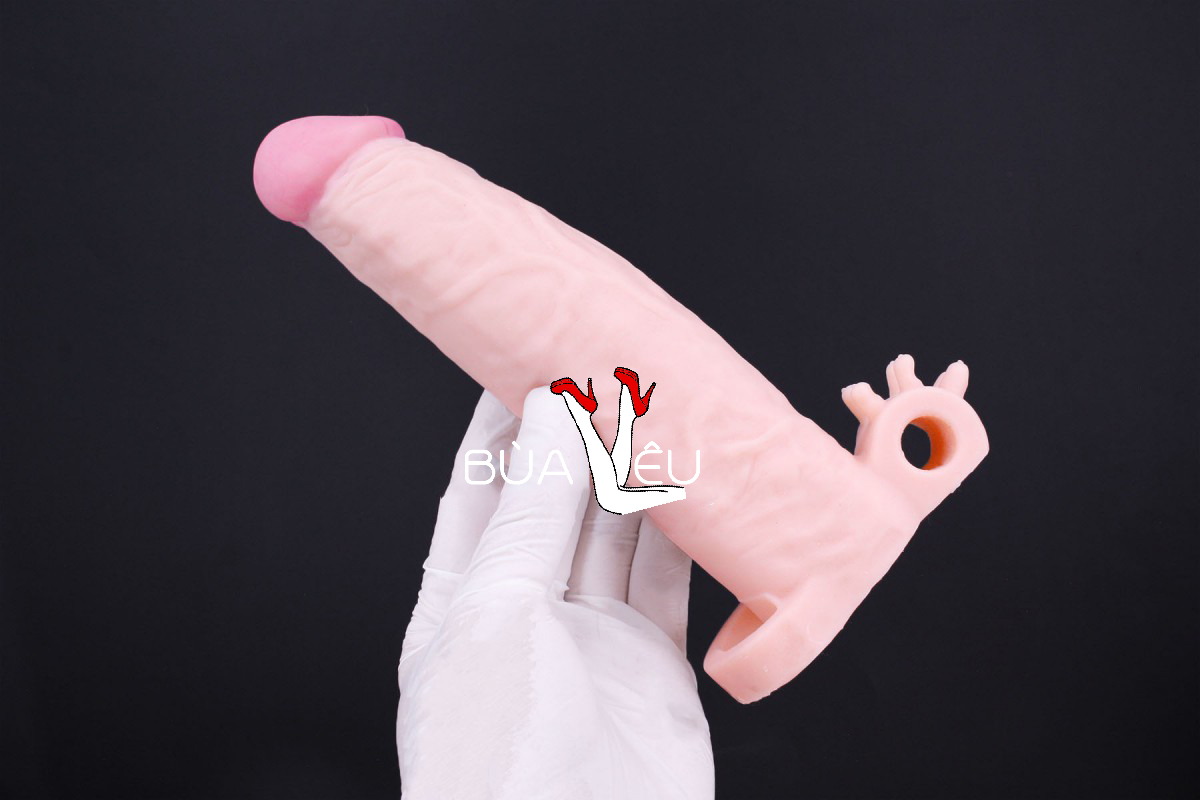 Bao cao su đôn dên Pleasure X-Tender có quai đeo rung gốc