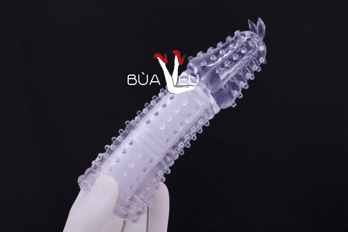 Bao cao su đôn dên gai rung đầu trong suốt