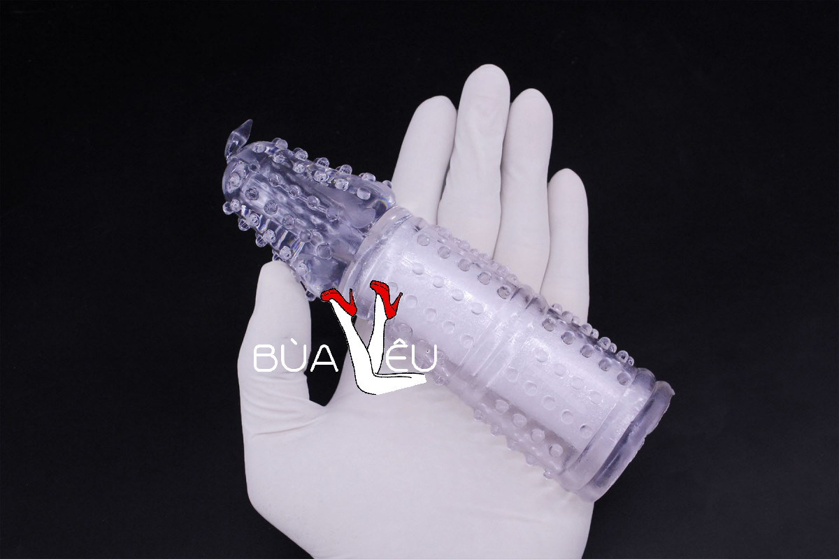 Bao cao su đôn dên gai rung đầu trong suốt