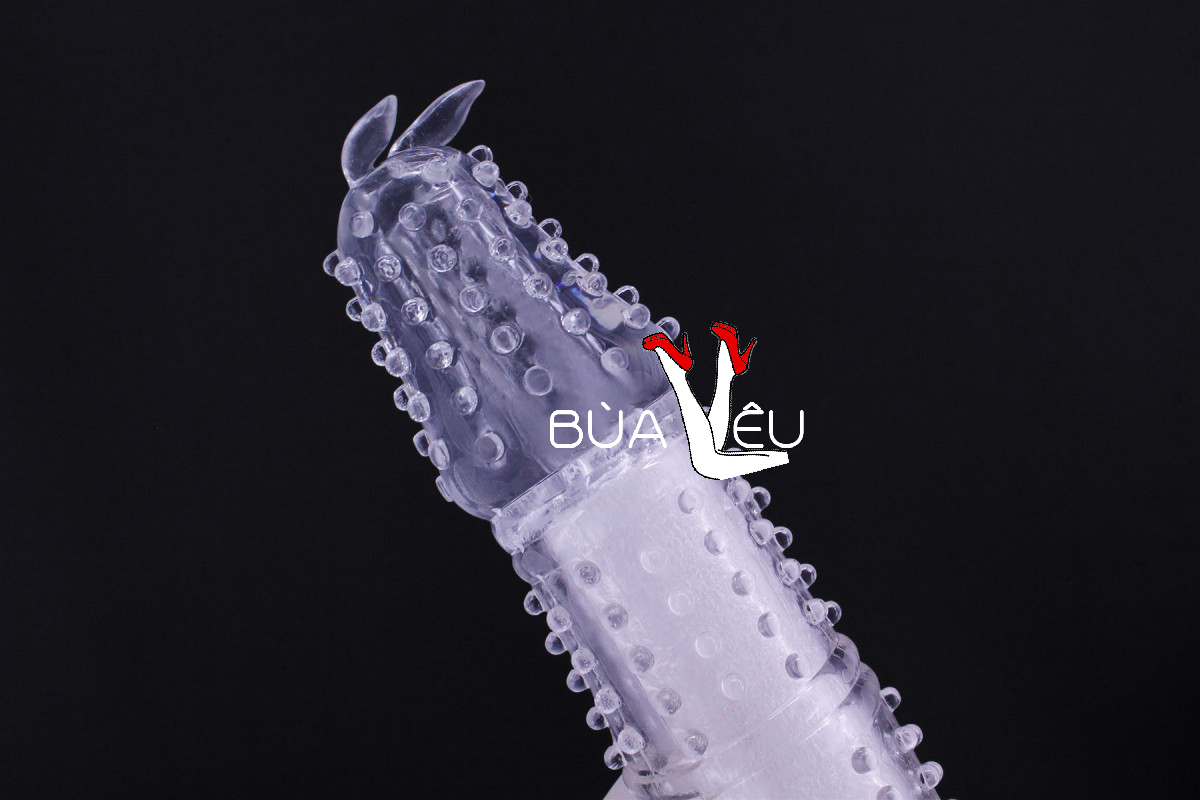 Bao cao su đôn dên gai rung đầu trong suốt