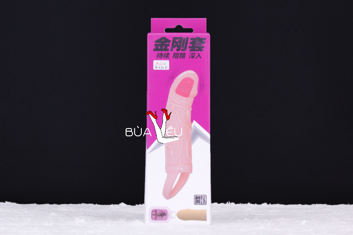 Bao cao su đôn dên có quai đeo MEN rung đầu