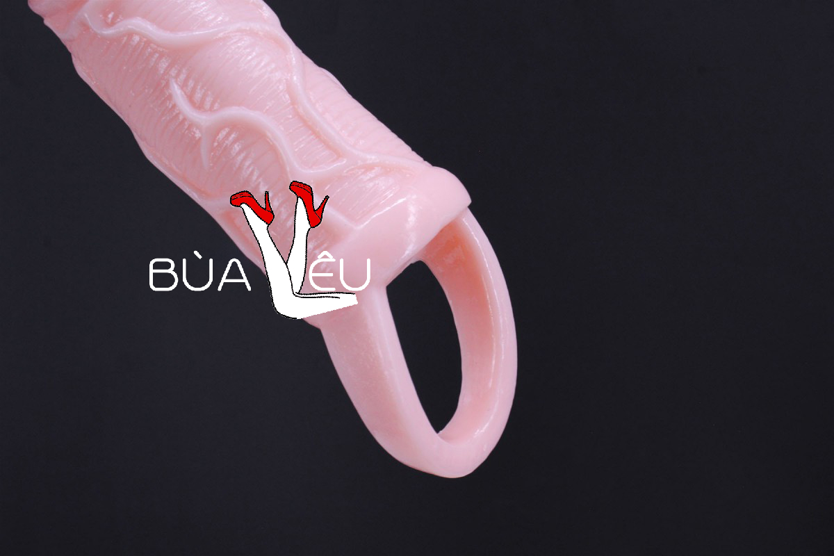 Bao cao su đôn dên có quai đeo MEN rung đầu