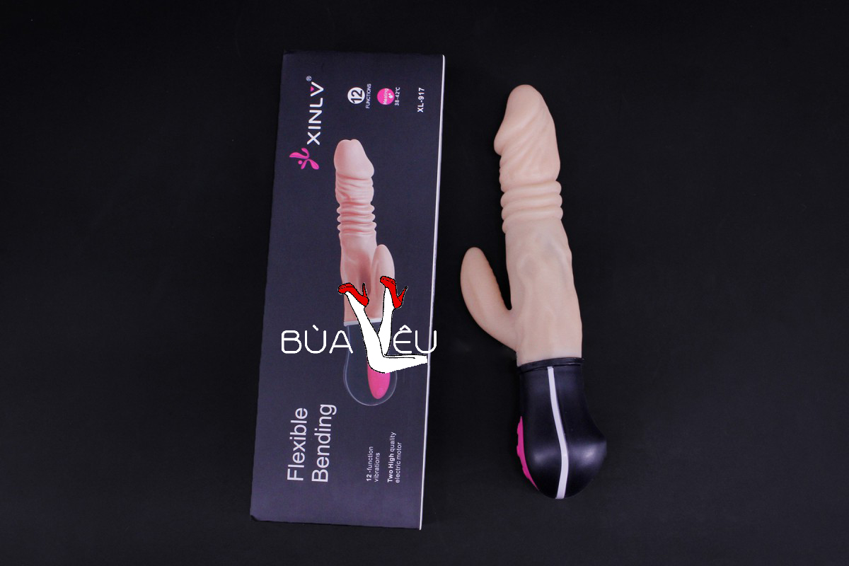 Dương vật giả rung-thụt-phát nhiệt XINV XL-917 phát nhiệt pin sạc