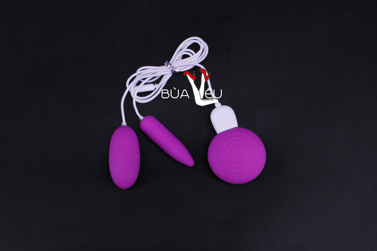 Trứng rung tình yêu 2 đầu MiChao pin sạc rung cực mạnh